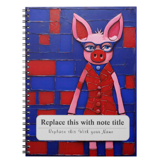 Personalised Notebook - Whimsical Animals (Front)