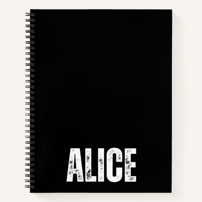 Personalised Notebook with Alice (Front)