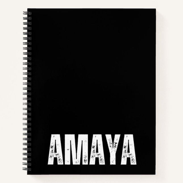 Personalised Notebook with Amaya (Front)