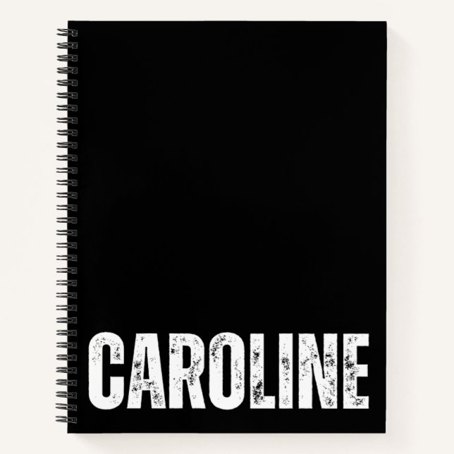 Personalised Notebook with Caroline (Front)