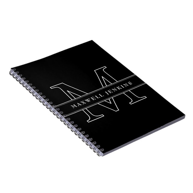 Personalised Notebook with Monogram & Name (Right Side)