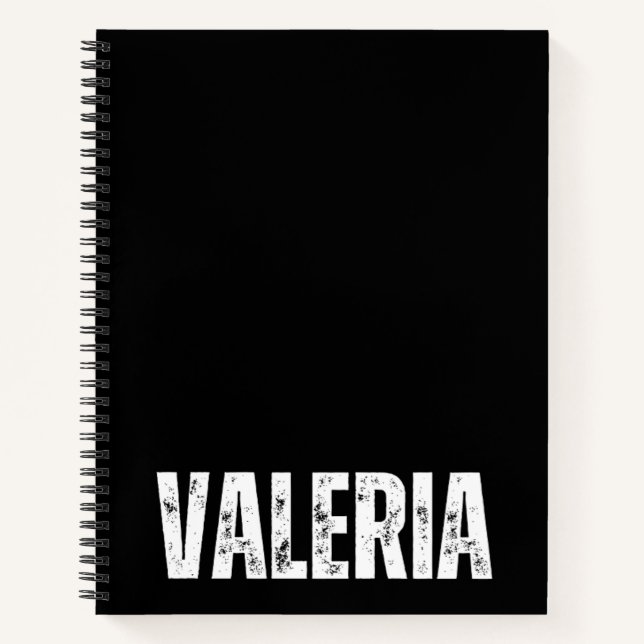Personalised Notebook with Valeria (Front)