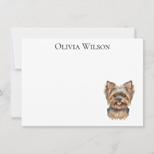 Personalised notecards with yorkie