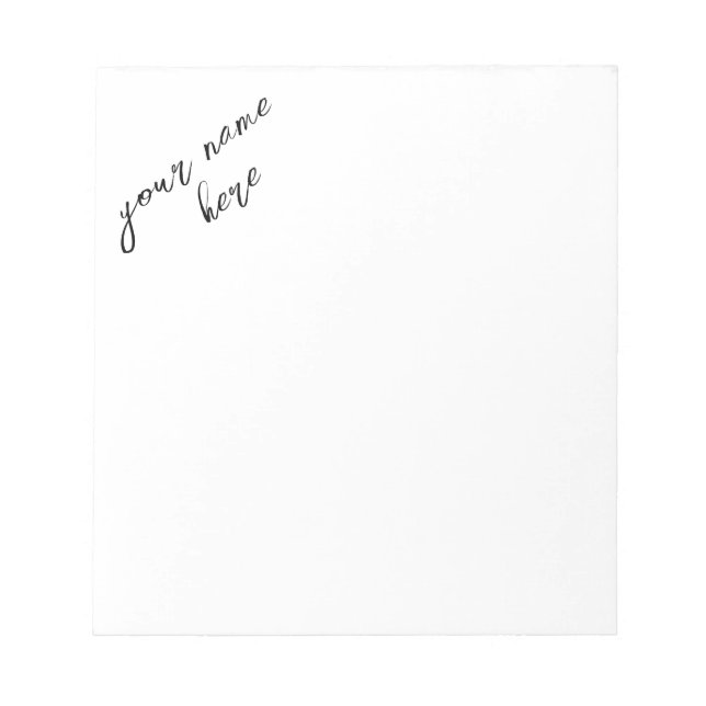 Personalised Notepad (Front)