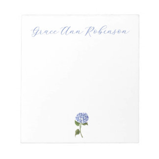 Personalised Notepad Classy Hydrangea