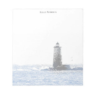 Personalised Notepad Coastal Lighthouse and Ocean