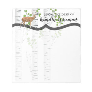 Personalised Notepad Deer Doe Buck Woodland Huntin