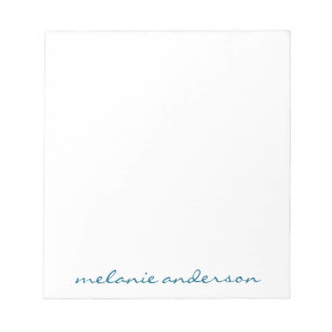 Personalised Notepad Script Name Feminine Gift
