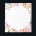 Personalised Notepad, Seashells at the Beach Notepad<br><div class="desc">Use the template to add personalisation to the top of the notepad.</div>