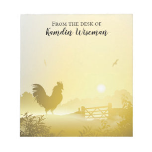 Personalised Notepad Sunny Morning Farm Country Ru