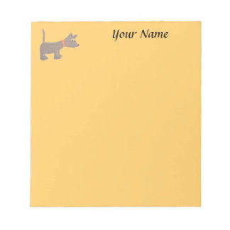personalised notepad with dog design