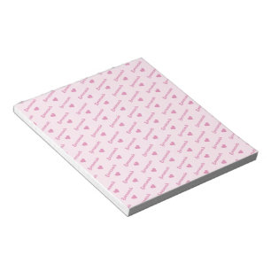 Personalised Notepad with Name and Hearts