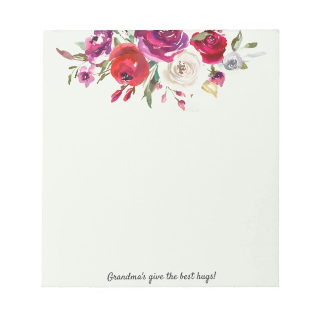 Personalised Notepad YOUR TEXT Gift For Grandma (Front)