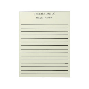 Personalised notes From the Desk Of