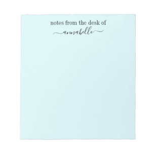 Personalised notes from the desk of