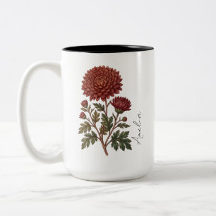 Personalised November Birth Month Flower Mug