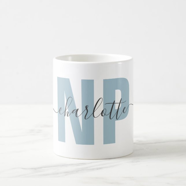 Personalised NP Nurse Practitioner Graduation Chic Coffee Mug (Center)