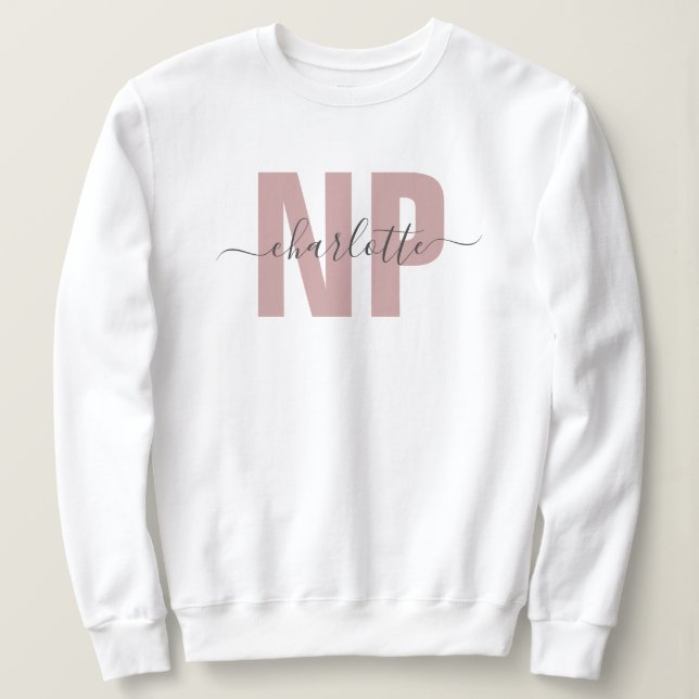 Personalised NP Nurse Practitioner Graduation Chic Sweatshirt (Design Front)