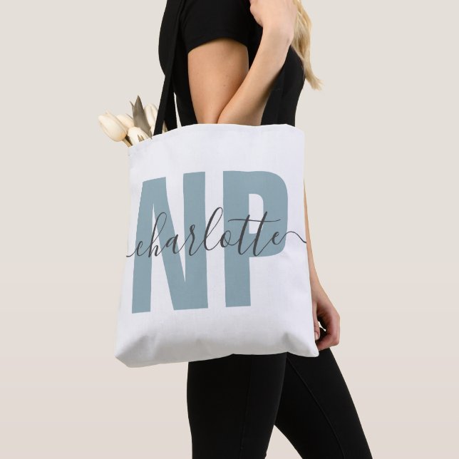 Personalised NP Nurse Practitioner Graduation Chic Tote Bag (Close Up)