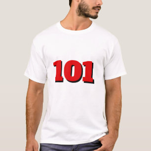Personalised number 101 in red T-Shirt