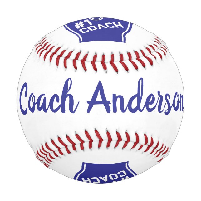 Personalised Number One Coach Baseball (Front)