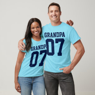 Personalised Number Sports Jersey Grandpa T-Shirt
