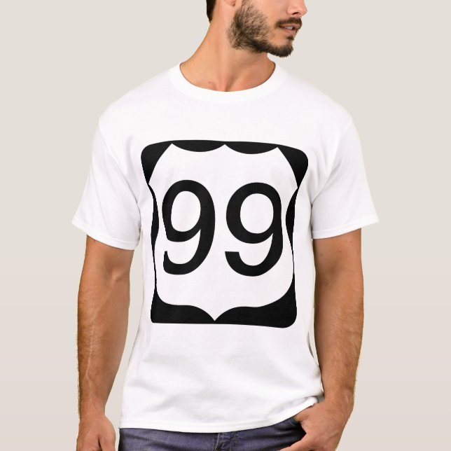 Personalised number  U.S. Highway shields T-Shirt (Front)