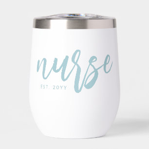 Personalised Nurse Brush Typography RN Graduation