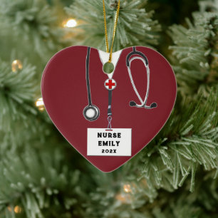 Personalised Nurse Christmas Collectable 2026 Ceramic Tree Decoration