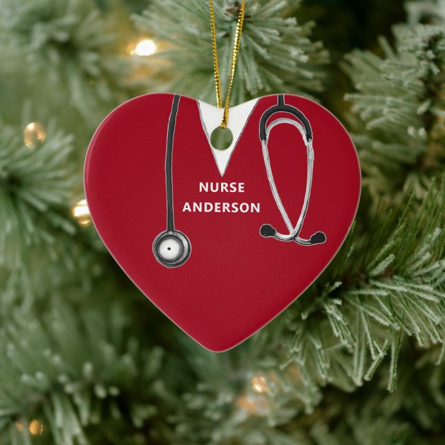 Personalised Nurse Collectable Ceramic Tree Decoration (Tree)