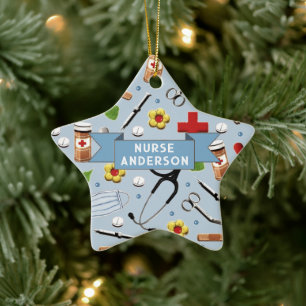 Personalised Nurse Collectable Ceramic Tree Decoration