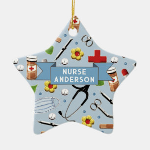 Personalised Nurse Collectable Ceramic Tree Decoration