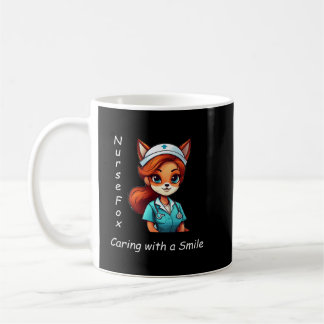 Personalised Nurse Fox Coffee Mug - Custom Name Gi