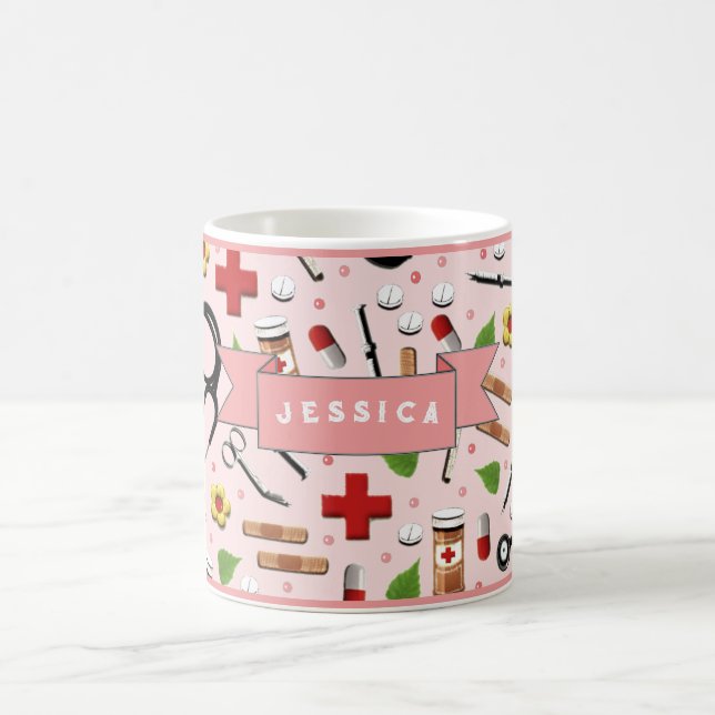 Personalised Nurse Gift Coffee Mug (Center)