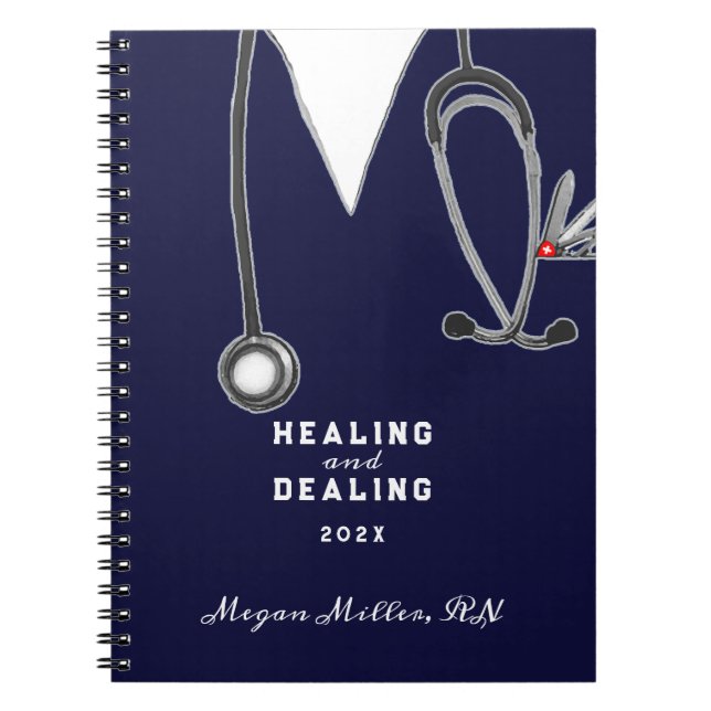 personalised nurse gift ideas notebook (Front)