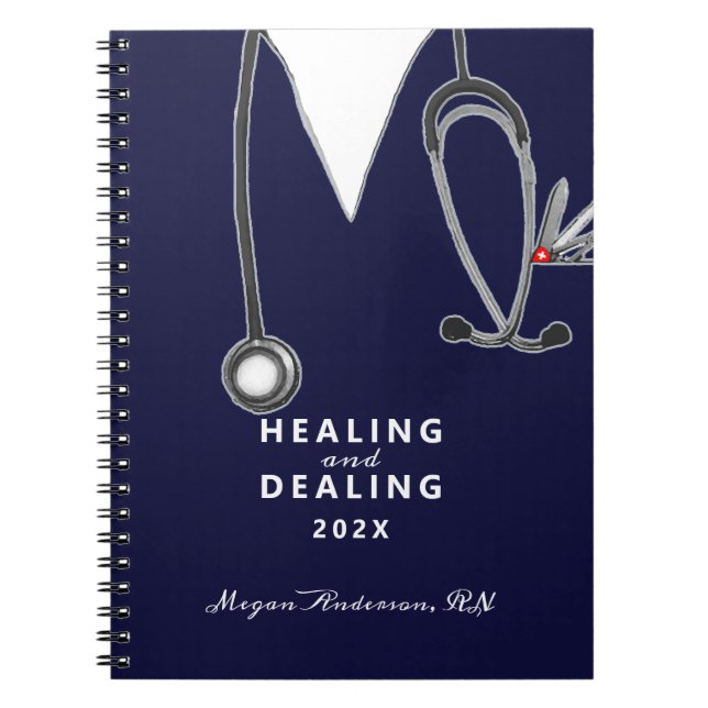 personalised nurse gift ideas notebook (Front)