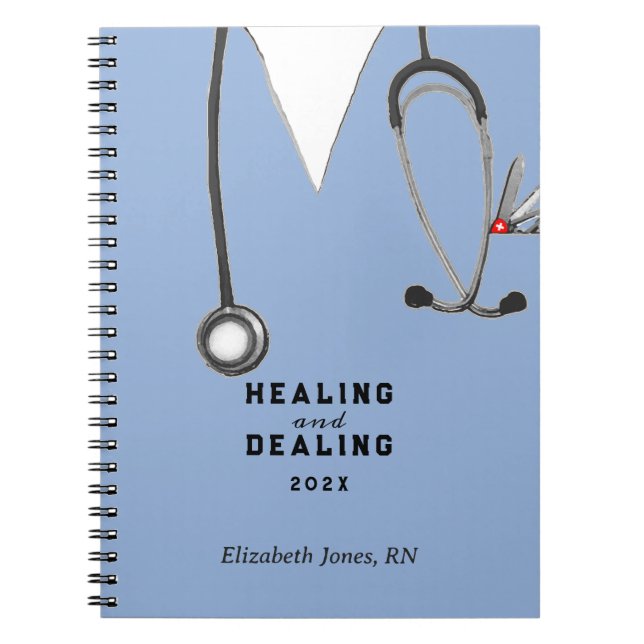 personalised nurse gift ideas notebook (Front)