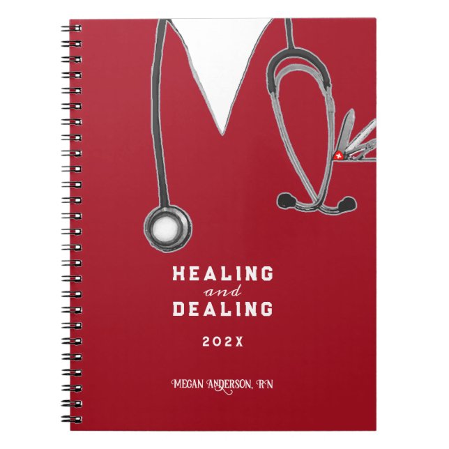 personalised nurse gift ideas notebook (Front)