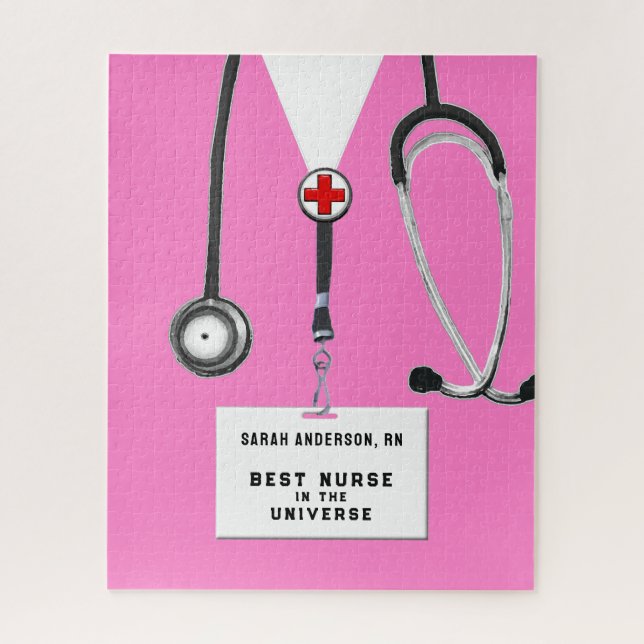 Personalised Nurse Gift Jigsaw Puzzle (Vertical)