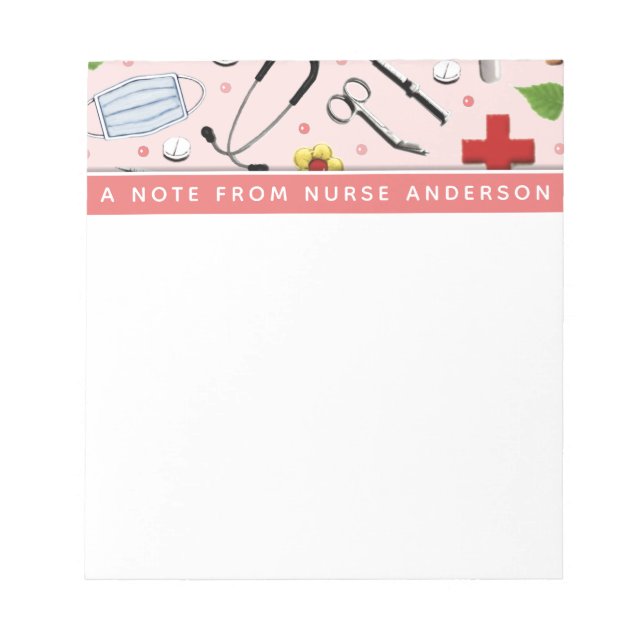 personalised nurse gift notepad (Front)