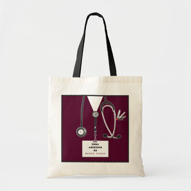 personalised nurse gift tote bag (Front)