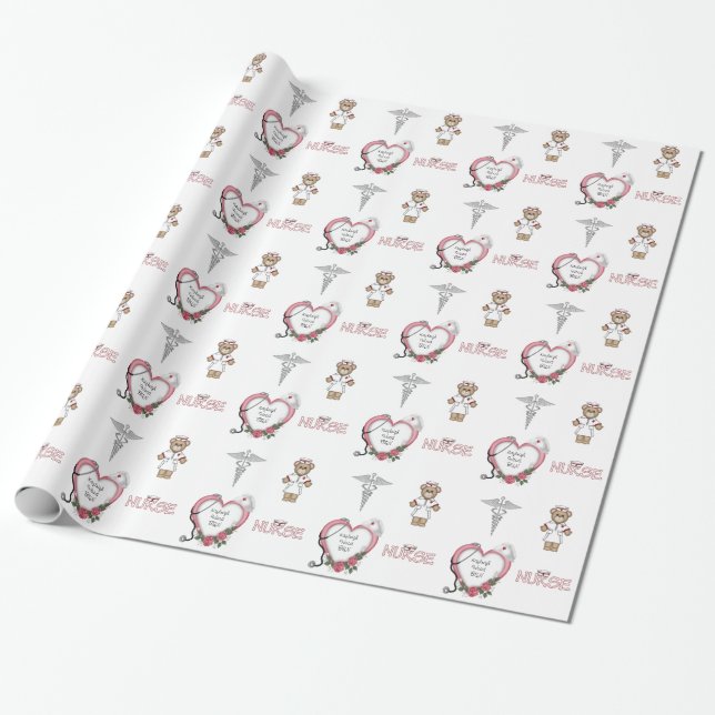 Personalised Nurse Gift Wrap (Unrolled)