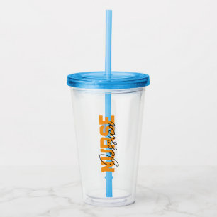 Personalised Nurse Glass Tumbler as Custom Graduat