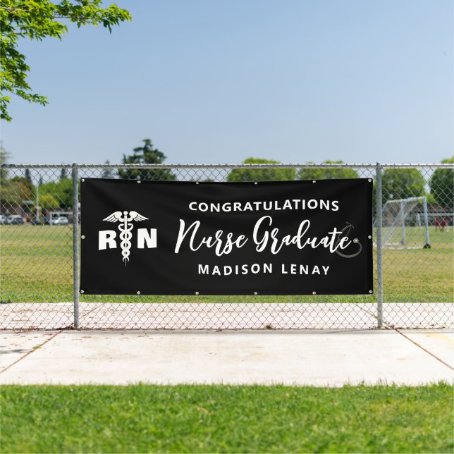 Personalised Nurse Graduate Congratulations Custom Banner (Insitu)