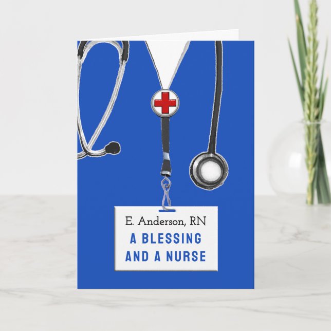 Personalised Nurse Graduation Card (Front)