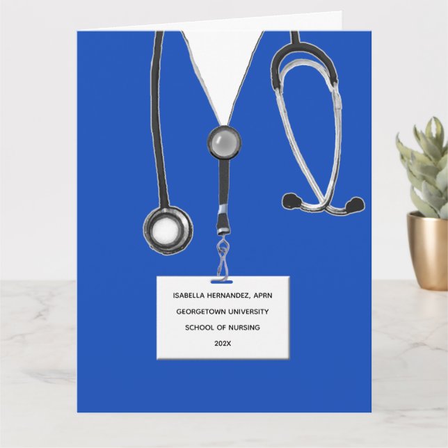 Personalised Nurse Graduation Card (Small Plant)