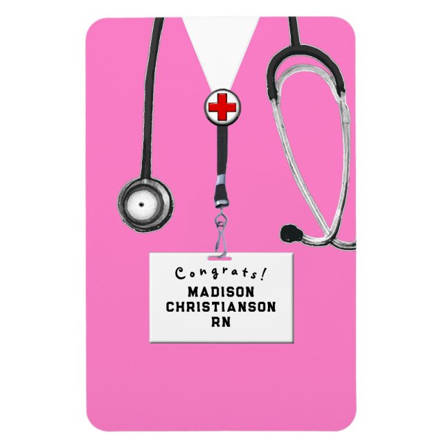 Personalised Nurse Graduation Gift Magnet (Vertical)