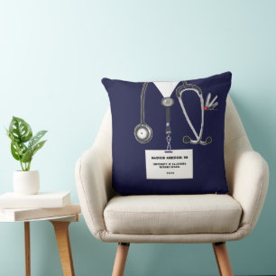 personalised nurse graduation gift throw pillow