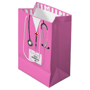 Personalised Nurse Graduation Medium Gift Bag