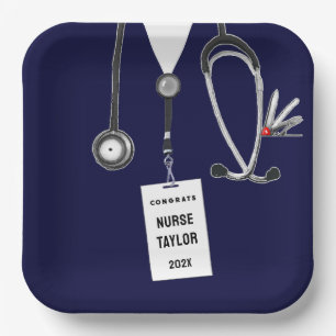 Personalised Nurse Graduation Paper Plates